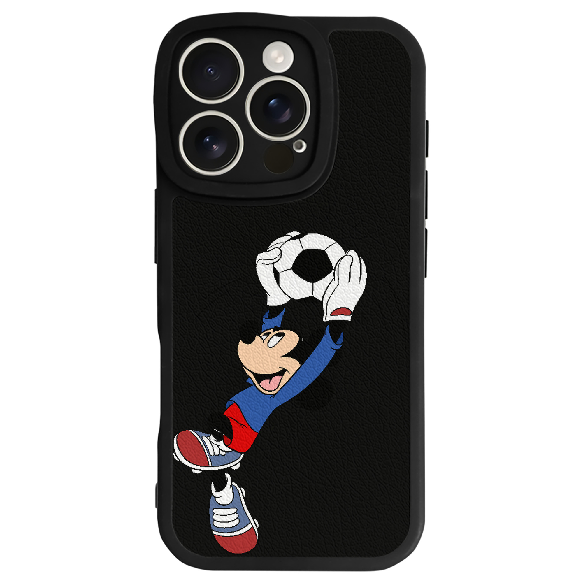 （画像用） ミッキーマウス Mickey Mouse 【iPhone 16シリーズ対応】シリコンスマホケース（レザー調） 材質：シリコン